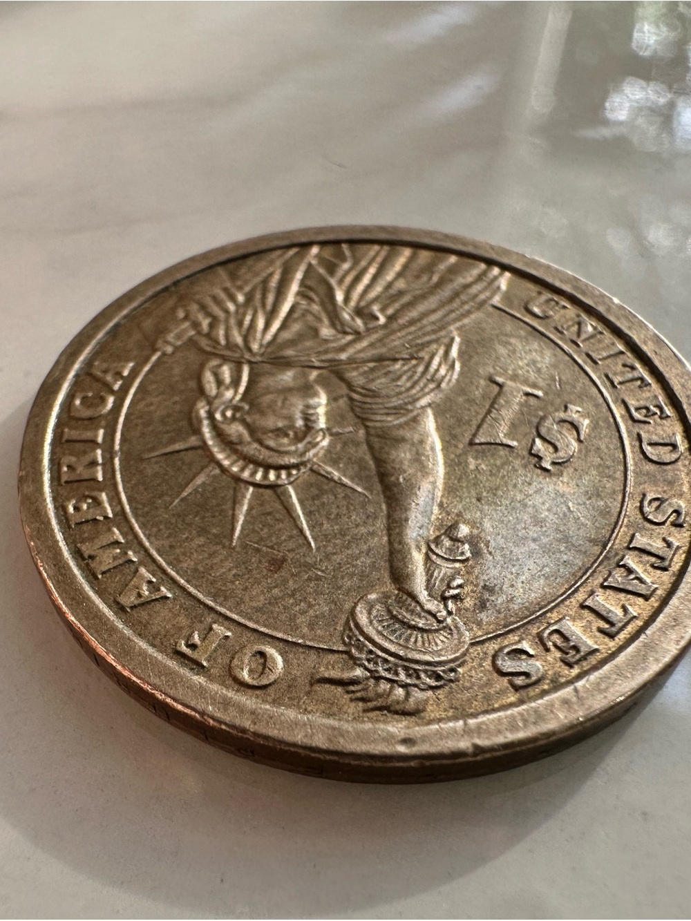 2010 Presidential Dollar Abraham Lincoln Partial /Weak Edge Lettering Mint Error - Picture 8 of 8